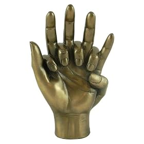 HANDS ENTWINED Bronzed Sculpture, Lovers, Engagement, Wedding or 8th Anniversary