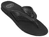 Reef Leather Fanning Men's Sandals - Black