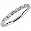 14K White Gold Elegant Vintage Style Diamond Wedding Band