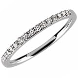 0.20 Ct.T.W. Round Brilliant Cut Diamonds, 14K White Gold. Vintage Style Diamond Wedding Band