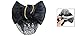 uxcell Hairnet Design Double Bowknots Accent Metal Hair Clip for Women Black
