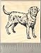 Black Labrador Retriever Dog Rubber Stamp - Wood Mounted