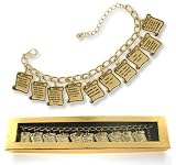 Gold TEN Commandments Charm Bracelet