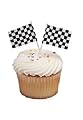 CakeDrake The CARS Nascar RACING Checkered Flag 24 CUPCAKE Topper Decoration Picks Pics D