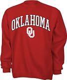 Oklahoma Sooners Cardinal Tackle Twill Crewneck Sweatshirt