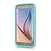 S6 case, Pasonomi® 3-piece 3 in 1 Combo Hybrid Defender High Impact Body Armor Hard Pc & Silicone Case Protective Cover for Samsung Galaxy S6 (Blue)
