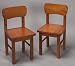 Pair Round Chairs-Honey