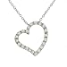 Floating Pave Diamond Heart Pendant on 16