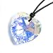 Queenberry (Fre S/H) Swarovski Crystal Clear Ab Heart Charm Pendant 28mm Black Leather 1mm Choker Necklace 14