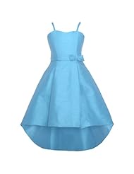 Girls High-Low-Hem Flower-Girl Dress 