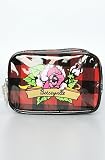 Betsey Johnson The Large Cosmetic Case in Red Inked Up,Bags (Handbags/Totes) for Women