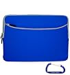 Apple MacBook Pro and MacBook Air 13.3 Inch Screen (BLUE) Laptop Sleeve Slipcase Zipper Case Cover, w/ Dual Pocket and Free Carabiner Keychain