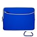 Apple MacBook Pro and MacBook Air 13.3 Inch Screen (BLUE) Laptop Sleeve Slipcase Zipper Case Cover, w/ Dual Pocket and Free Carabiner Keychain