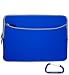 Apple MacBook Pro and MacBook Air 13.3 Inch Screen (BLUE) Laptop Sleeve Slipcase Zipper Case Cover, w/ Dual Pocket and Free Carabiner Keychain