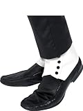 SMIFFYS Spats, White with Black Buttons
