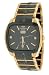 Oniss #ON605-MG1 Men's Sappir Black Ceramic Watch with Gold Trim