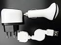Ladekabel Set Ladeger&auml;t USB Kabel Netztel iPod iPhone wei&szlig;