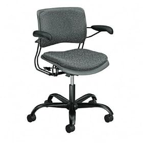 4300 Series Passive Ergonomic Mid Back Swivel Chair, Black Base, Lava Fabric... by Hon