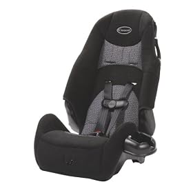 Cosco High Back Booster Car Seat, Black Tissage