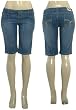 YMI Stretch Pinstripe Denim Bermudas