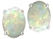 Original Star K(tm) Oval 8x6mm Created Opal Earring Studs in .925 Sterling Silver