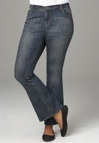 41ck52PwnUL Avenue Plus Size Vintage Bootcut Jean DARK WASH22