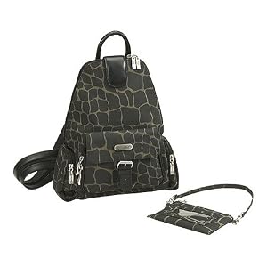 Ladies Baggallini DTG348 Downtown Bagg - Giraffe Crinkle Nylon by Baggallini