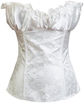 Princess Creamy Lvory Renaissance Sexy Corset top Plus size S-6XL XX-Large White