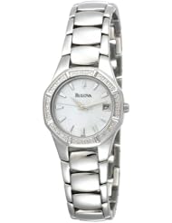 Bulova Womens 96R102 Diamond Accented Calendar Watch