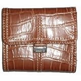 Liz Claiborne Wallet Chestnut Croc Money Talks Flat