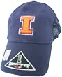 Men's Fighting Illini flex-fit navy cap with "I" logo and mesh on sides and back