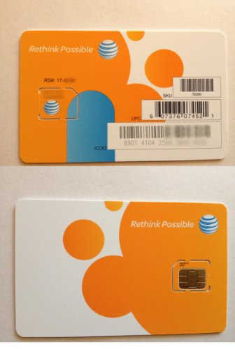 ATT Go Phone Pre Paid Micro Sim Card iPhone4/4s, iPad1/2 SKU 72290