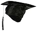 Black Graduation Hat Cap with Black Tassel