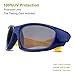 RIVBOS Rubber Kids Polarized Sunglasses With Strap Glasses Shades for Boys Girls Baby and Children Age 3-10 RBK003 （Navy Blue）