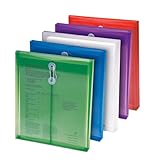 Smead 89501 Campus.org Poly Color Envelopes - 5 Pack, Assorted Colors