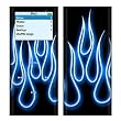 Blue Neon Flames Design Decal Skin Sticker for Apple iPod nano 2G (2nd Generation) 2GB/ 4GB/ 8GB Player