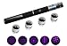 QQ-Tech® 5mW 5in1 Blue / Violet / Purple Laser Pointer Pen with 5 Star Constellation Projection Caps 5 Patterns of Stage light Infinite Pleasures