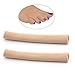 Open Toe Tubes - Kalevel Gel Lined Fabric Finger Sleeve Toe Protectors Cushions Pads for Corn Hammer Toe Bunion, Callus, Blister Pain Pressure Relief 5.9 Inches (2 Pack)