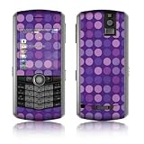 Dots Purple Design VERTICAL CAMERA Original Pearl 8110/ Pearl 8100 Cell Phone Protective Skin Decal Sticker