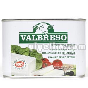 French Feta Cheese,Valbreso French White Cheese, 600g by Valbreso