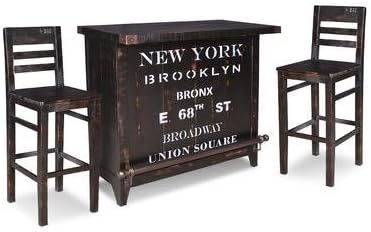 Sunset Furniture International HH-8725-175 Trading Graphic 12 Bottle Wine Bar Holders with Storage