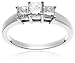 14k White or Yellow Gold Princess-Cut 3-Stone Diamond Ring (3/4 cttw, I-J Color, I1-I2 Clarity)