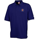 Nike Illinois Fighting Illini Navy Blue Dri-Fit Text Polo