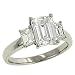 Emerald Cut Diamond Engagement Ring .70cttw (cz ctr)