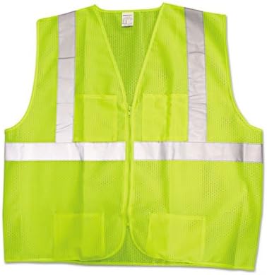 KCC22838 ANSI Class 2 Deluxe Safety Vest, XL/XXL, Lime/Silver