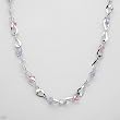 Made in Italy Majestic Necklace With Genuine Glass beads Beautifully Designed in 925 Sterling silver. Total item weight 35.0g Length 36in