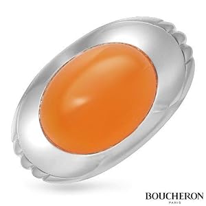 Boucheron! Beautiful Ring with 7.15ctw Chalcedony Made of 18K Gold (Size 5)