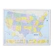 American Map 714883 Hammond Deluxe Laminated Rolled U.S. Political Map, 50w x38h