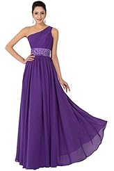 Floor Length One Shoulder Chiffon/Satin Lace Evening Dress 