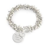 Personalized Pearl Flutter Bracelet and Jewelry Box Gift
